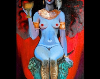 Art Print - LILITH WITH A CHALICE - Fosco Culto