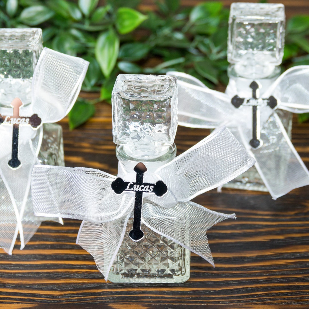 Personalized Baptism Catholic Holy Water Bottles Christening Etsy