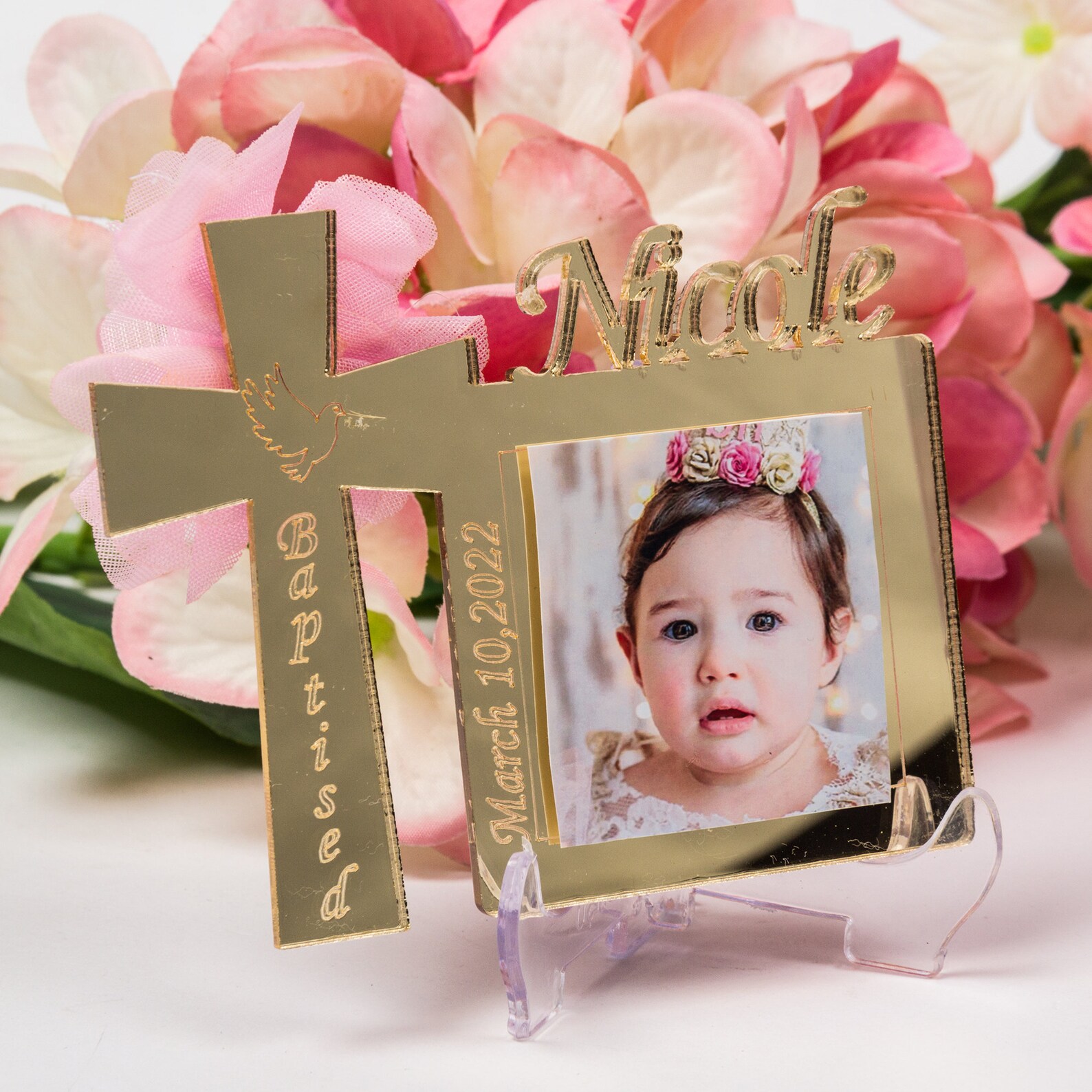 Personalized Baptism Favors for Girl Custom Photo Gift for Etsy