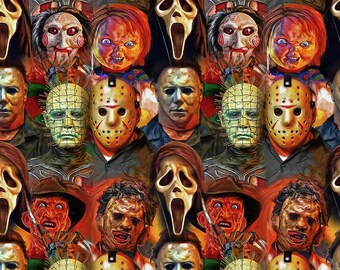 Horror Movie Wrapping Paper, Jason Voorhees Wrapping Paper, Scary Wrapping Paper, Horror Wrapping Paper, Horror Gift Wrap, Halloween Decor