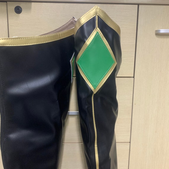 Jade Shoes Long Black Cosplay Boots - Etsy