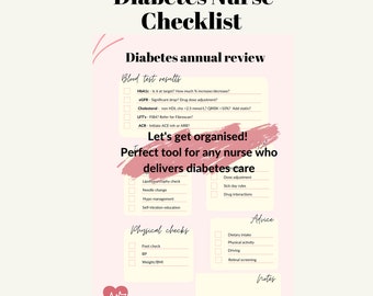 Diabetes Nurse Cheat Sheet - Etsy