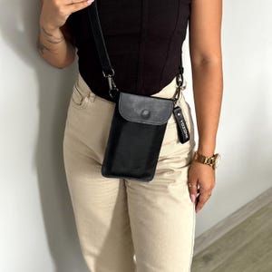 Borsa per telefono in pelle / Borsa a tracolla per cellulare / Borsa per smartphone / Custodia in pelle per iPhone / Borsa in pelle per telefono per donna