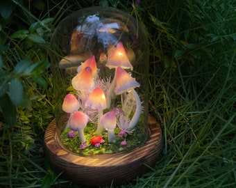 Handmade Mushroom Night Light Cute Mushroom Magic Hat Mushroom Lamp Fairy Light Home Decoration Birthday Mother&#39;s Day Gift