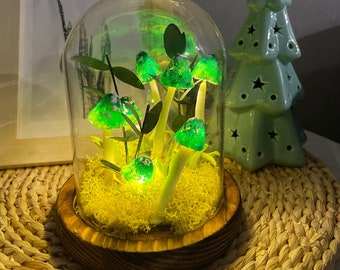 Handmade Mushroom Lamp Green mushroom Lamp Beautiful Retro Mushroom Lamp Gifts for Her Unique Gifts Kids Room Decor