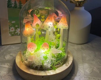Handmade Mushroom Lamp: Retro Forest Night Light, Creative Gift