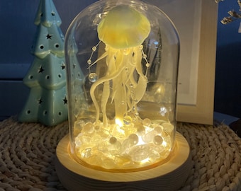 Handmade Jellyfish Night Light: Unique Sea Lamp, Home Decor