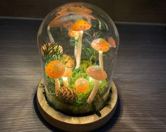 Handmade Mushroom Decorative Lamp Handmade Unique Mushroom Lamp Gift Light Creative Gift Illuminating Nature's Magic Birthday Gifts
