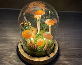 Handmade Mushroom Decorative Lamp Handmade Unique Mushroom Lamp Gift Light Creative Gift Illuminating Nature's Magic Birthday Gifts