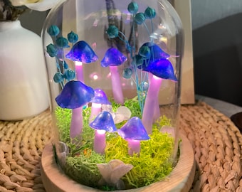 Handmade Mushroom Lamp Green mushroom Lamp Beautiful Retro Mushroom Lamp Gifts for Her Unique Gifts Kids Room Decor