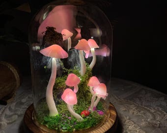 Mushroom Night Light, Fairy Pink Mushroom Lamp- Unique Mother's Day Gift, Best Friend Birthday, Home Decor