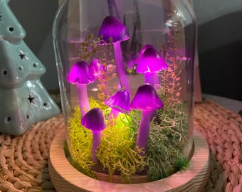 Handmade Purple Mushroom Lamp Bedroom Mushroom Light Bedroom Decoration Party And Anniversary Gift