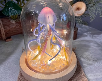 Handmade Jellyfish Night Light: Ocean Theme Home Decor