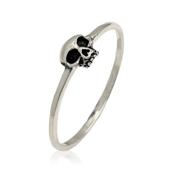 Mini cata – Bague tête de mort en Argent 925