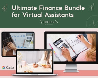 Ultimate Finance Bundle, Monthly Budget Spreadsheet Template for Google Sheets, Bookkeeping for Freelancers
