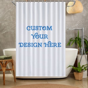 Custom Shower Curtain from Your Photo, Personalized Picture or Text Shower Curtain, Artist home decoration, birthday, housewarming gifts