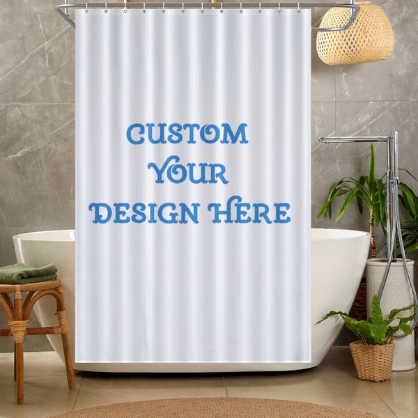 Custom Shower Curtain from Your Photo, Personalized Picture or Text Shower Curtain, Artist home decoration, birthday, housewarming gifts