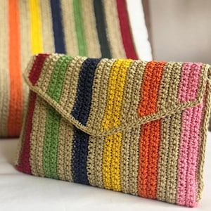 Rainbow Raffia Clutch Bag | | Colorful Bohemian Clutch | Artisan Statement Accessory