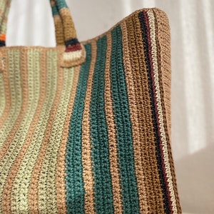 Summer Shoulder Bag,Knitted Colour Bag Crochet Bag Big Knitted Bag Straw Summer Bag Raffia bag,autumn colors. zdjęcie 4