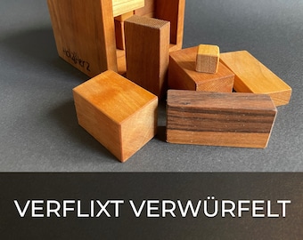 Holz&Herz > Knobelspiel < Rätselspaß für Groß und Klein, handgefertigt