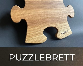 Wood & heart > puzzle board < snack board, pot coaster, expandable, handmade