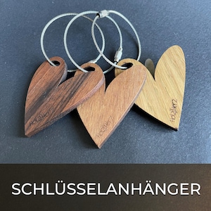Holz&Herz &gt; Schlüsselanhänger - Herz &lt; ein Stück Liebe für den Schlüsselbund, handgefertigt