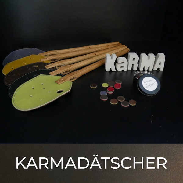 Holz&Herz >fliegenklatsche Karmadätscher < Fliegenklatsche mit Karma, handgefertigt