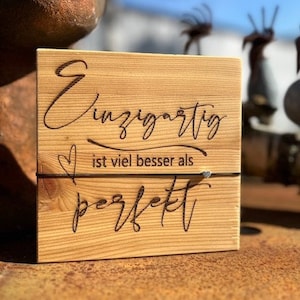 Wood&Heart &gt; Wooden square &lt; great decoration object and an even better gift, individually handcrafted hang it or place it on