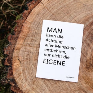 karte > Achtung < Grußkarte, Handschrift, Geschenkkarte, Postkarte, A6