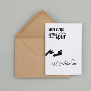 cartão engraçado > Ao lado da pista < cartão comemorativo, manuscrito, vale-presente, cartão postal, A6