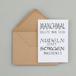 Cartão DIGITAL > às vezes macarrão < cartão comemorativo, manuscrito, vale-presente, cartão postal, A6, para baixar