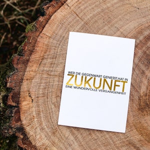 karte > Zukunft planen < Grußkarte, Handschrift, Geschenkkarte, Postkarte, A6