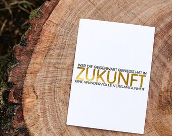 karte > Zukunft planen < Grußkarte, Handschrift, Geschenkkarte, Postkarte, A6