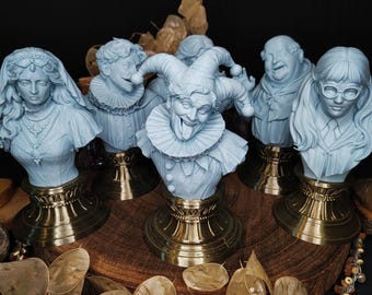 Magische Charakter Büsten Fantasy Dekoration für Sammler & Zauberfans