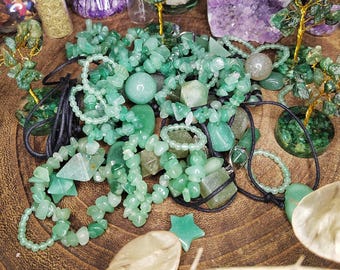 Wundertüte Aventurin Kristall Konfetti Halbedelstein Überraschung Mystery Grab Bag Witchy Crystal Scoop