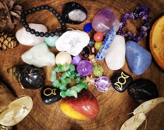 Wundertüte Kristallkonfetti Halbedelsteinüberraschung Mystery Grab Bag Witchy Crystal Scoop