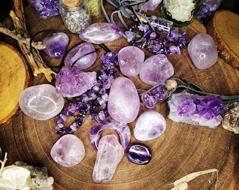Wundertüte Amethyst Kristall Konfetti Halbedelstein Überraschung Mystery Grab Bag Witchy Crystal Scoop