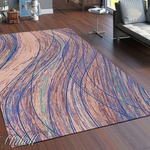 Paint Rug, Paintbrushes Art Themed Nonslip Area Rug, Colorful Rug for Living Room, Brushes Strokes Rug, Chic Floor Mat, Modern Runner Rug