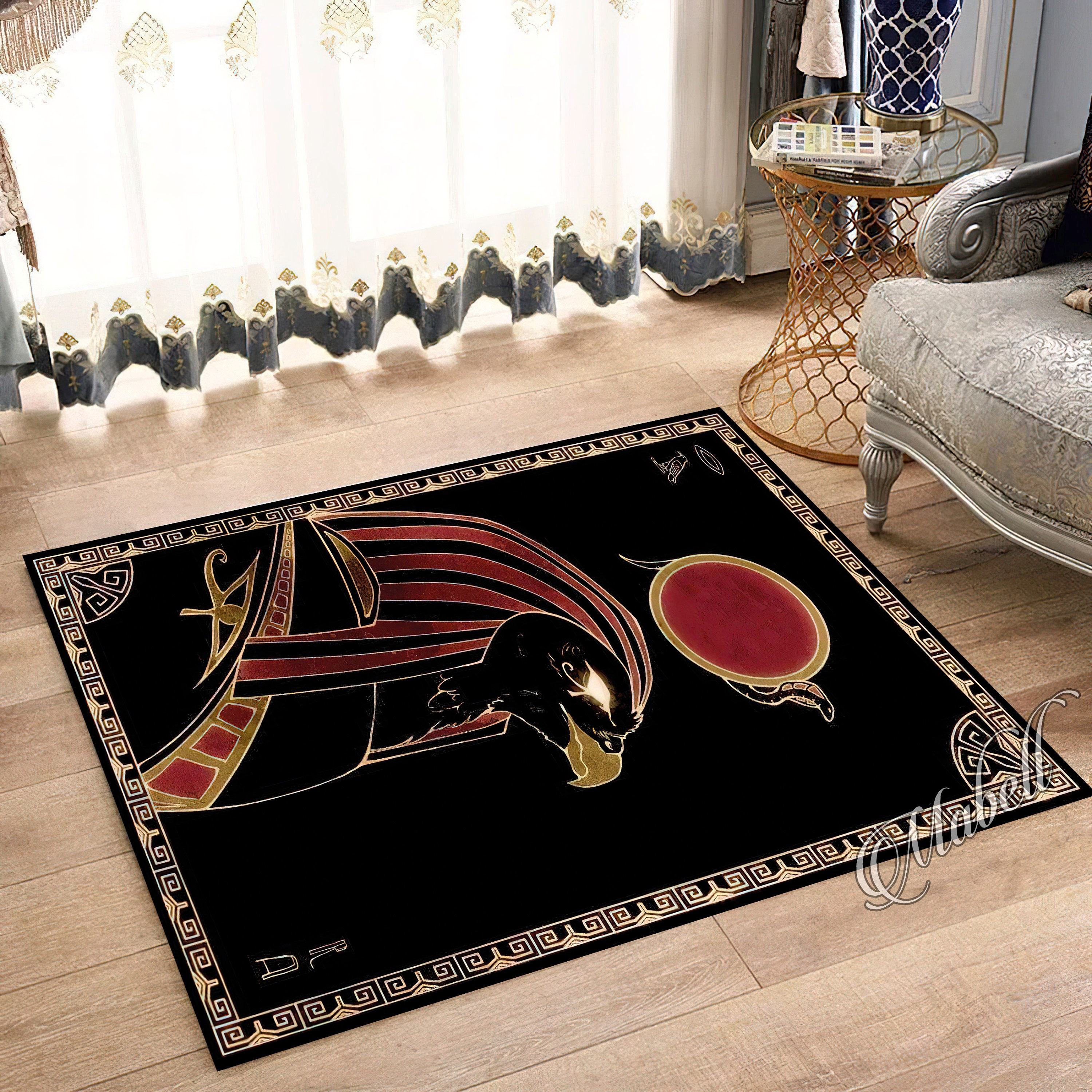 Ra Eye of Horus Rug, Egypt Goddes Cards Nonslip Area Rug, Ancient Egypt ...