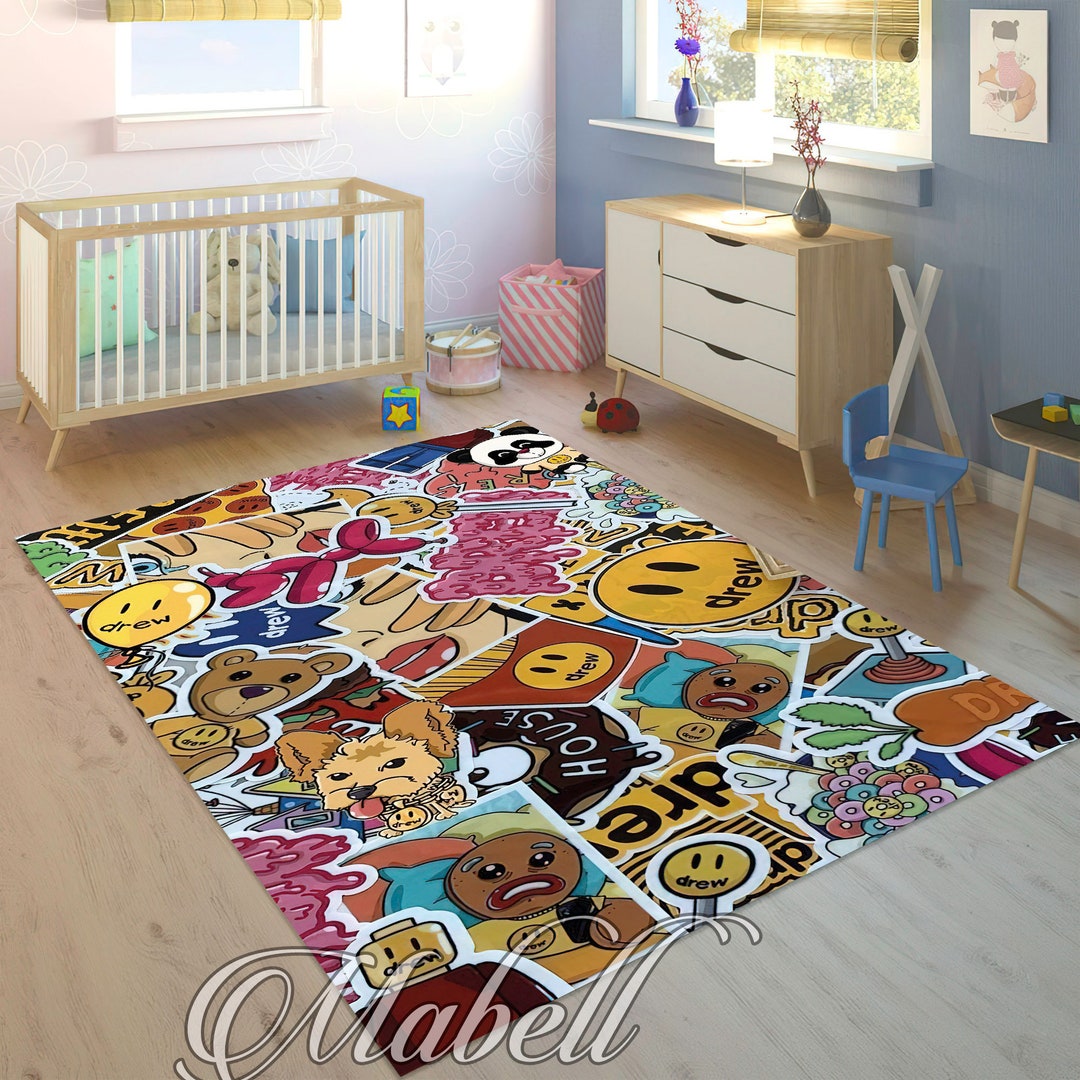 Funnt Rug Fun Kids Design Nonslip Area Rug, Kids Room Rug, Living Room Rug ...