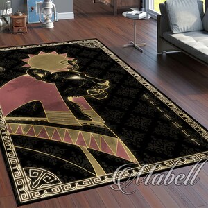 Sekhmet Rug, Ancient Egypt Goddes Cards Nonslip Area Rug, Ancient Egypt Mythology, Living Room Rug, Bedroom Rug, Outdoor Rug, Christmas Gift