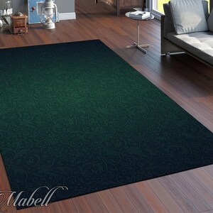 Green Leaf Patterned Rug Plant Shadow Themed Nonslip Area Rug Living Room Rug Outdoor Modern Mat Decorative Rug Christmas Gift