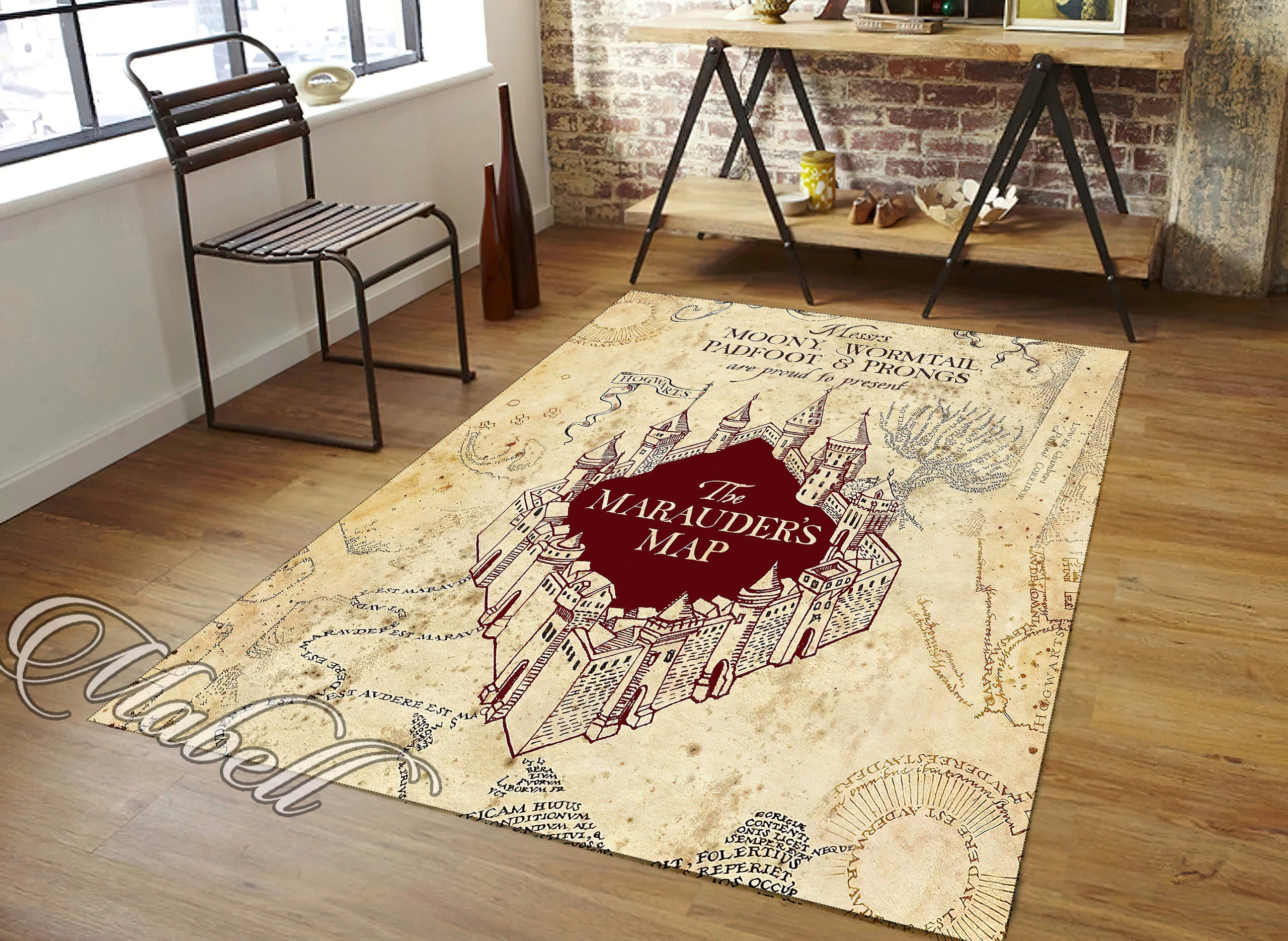 The Marauder'S Map Carpet Tapis Salonhalloween Carpet Hogwarts Castle  Always Dumbledore Fantastic Beasts Harry Potter Carpet Tapis Salon