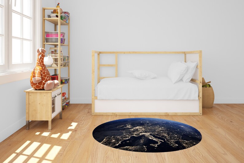 Earth From Space Rug, Kids Room Rug, Nonslip Rug, Kids Room Decor Rug ...