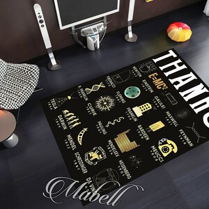 Science Rug, Inventors Inventions Themed Nonslip Area Rug, Science ...
