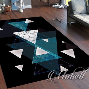Geometric Art Design Rug ,Living Room Rug, Nonslip Area Rug, Bedroom Rug,Outdoor Rug,Cool Rugs,Decorative Rugs,Home Gift Rug, Christmas Gift