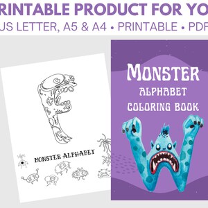 An Alphabet Monster Coloring Book For Artists