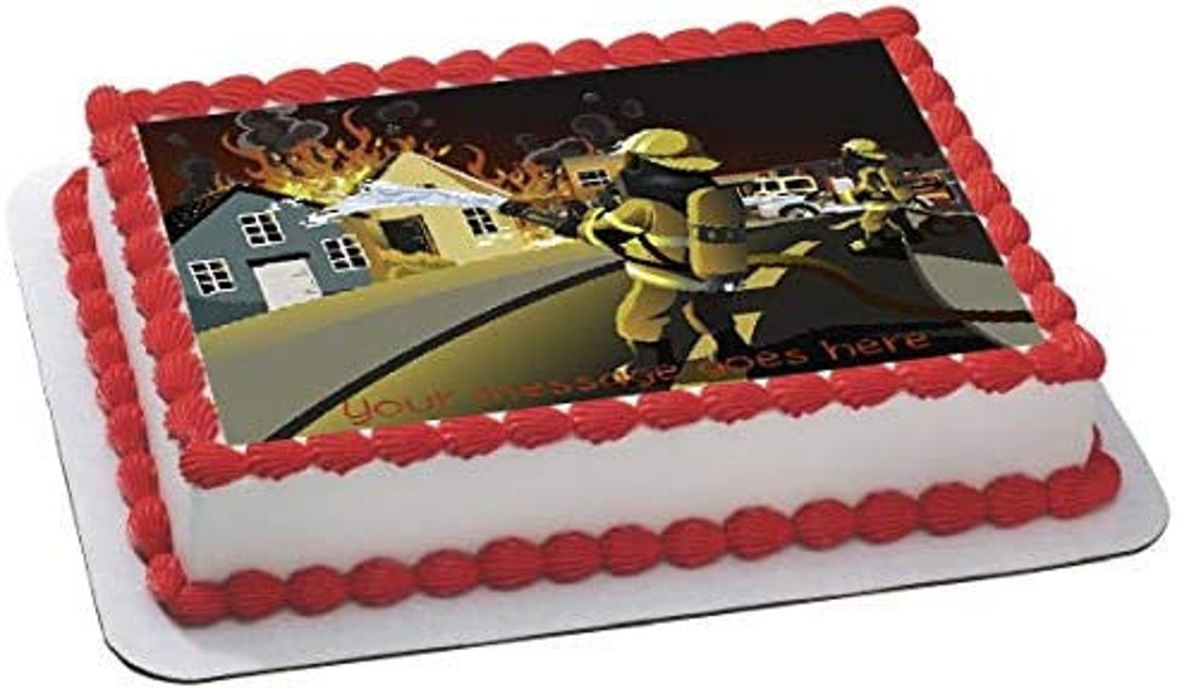 Kit déco de gâteau comestible Super Pompier