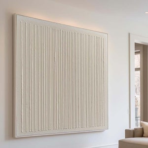 Beige Texture Wall Art Pure Beige Minimalist Painting Wabi Sabi Wall Art Large Texture Painting on Canvas Neutral Minimalist Wall Art Decor