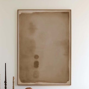 Wabi Sabi Wall Art Brown Abstract Wall Art Grey Taupe Minimalist Painting on Canvas Large Brown Minimalist Wall Art Neutral Wall Decor